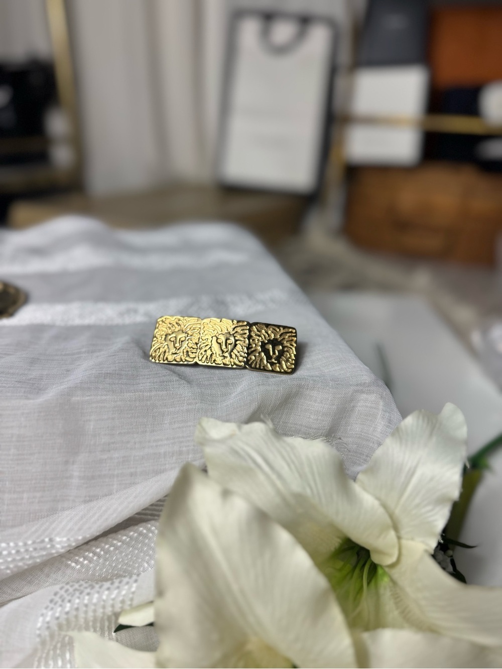 Vintage Gold Anne Klein Brooch Hair Clip accessory - Picture 3 of 14